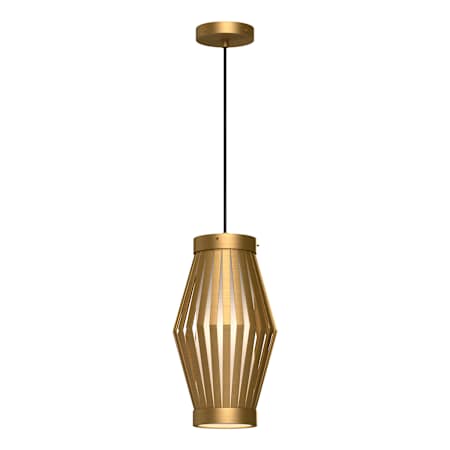 Alora Lighting Hana 8" Wide Mini Pendant with Opal Glass Shade Aged Gold