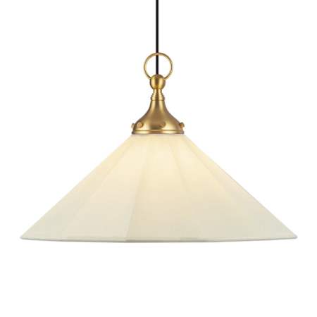 Alora Lighting Ellen 20" Wide Pendant with Linen Shade Brushed Gold / White Linen