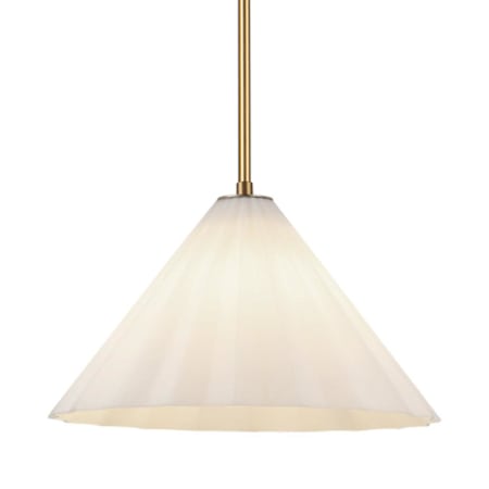 Alora Lighting Serena 14" Wide Pendant Aged Brass / Opal Glass