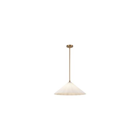 Alora Lighting Serena 21" Wide Pendant Aged Brass / Opal Glass