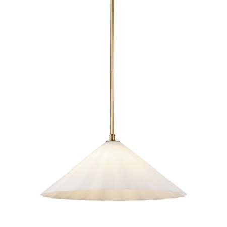 Alora Lighting Serena 21" Wide Pendant Aged Brass / Opal Glass