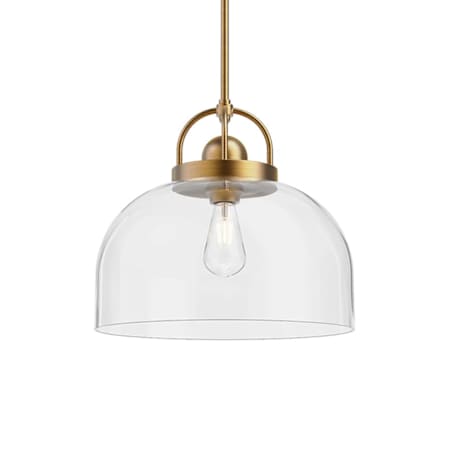 Alora Lighting Lancaster 15" Wide Pendant Aged Gold
