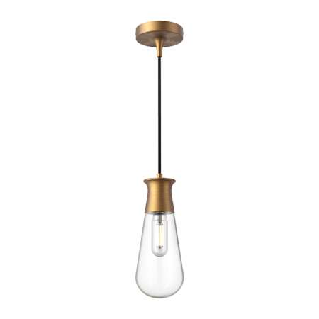 Alora Lighting Marcel 8" Wide Mini Pendant Aged Gold