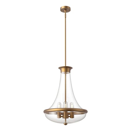 Alora Lighting Marcel 21" Wide Multi Light Pendant Aged Gold