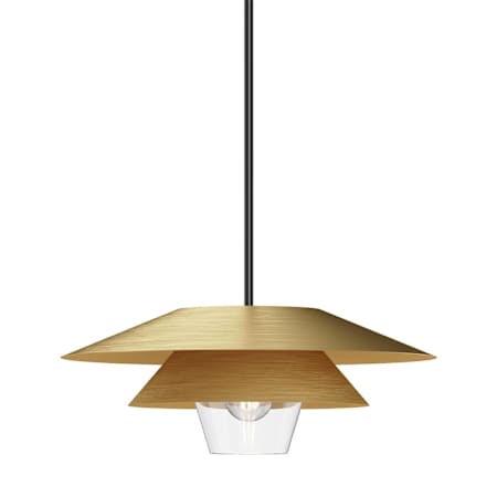 Alora Lighting Tetsu 20" Wide Pendant Brushed Gold / Clear Glass