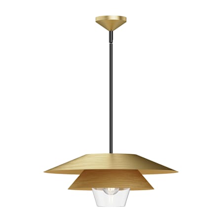 Alora Lighting Tetsu 20" Wide Pendant Brushed Gold / Clear Glass