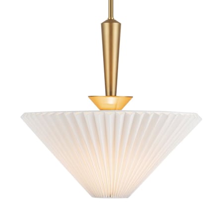 Alora Lighting Bridgette 16" Wide Pendant Brushed Gold / Folded White
