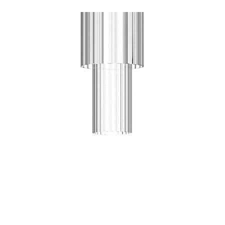 Alora Lighting Bordeaux 4" Wide LED Mini Pendant with Clear Ribbed Glass Shade Aged Gold