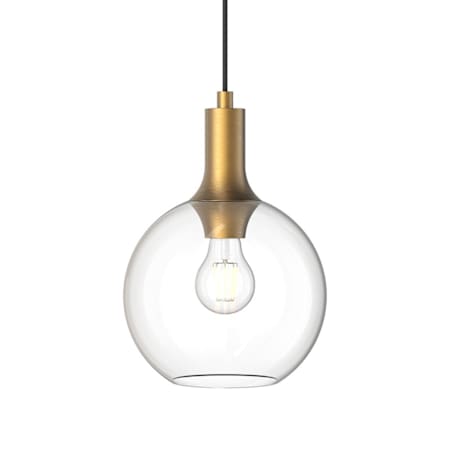 Alora Lighting Castilla 8" Wide Mini Pendant with Clear Glass Shade Aged Gold
