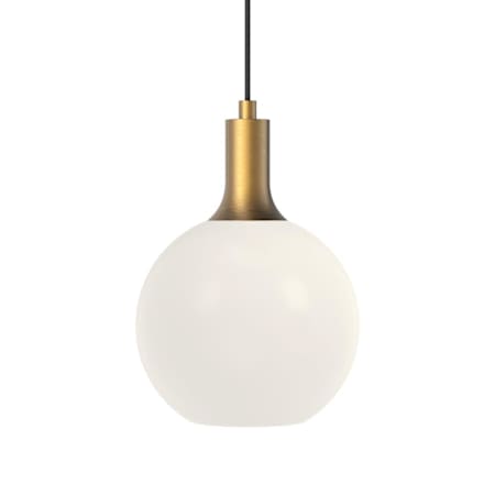 Alora Lighting Castilla 8" Wide Mini Pendant with Opal Glass Shade Aged Gold