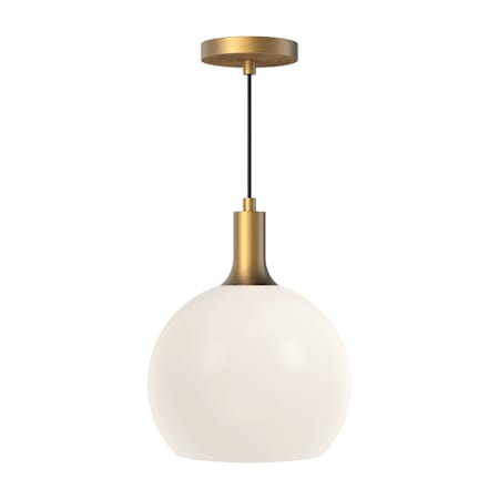 Alora Lighting Castilla 10" Wide Mini Pendant with Opal Glass Shade Aged Gold