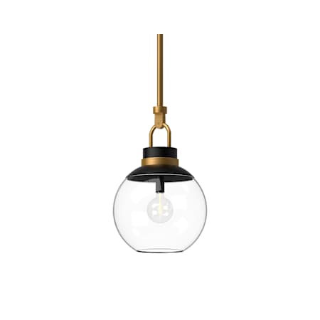 Alora Lighting Copperfield 12" Wide Pendant with Clear Glass Shade Aged Gold