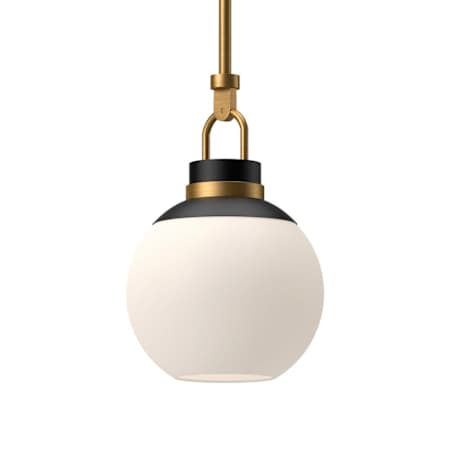 Alora Lighting Copperfield 12" Wide Pendant with Opal Glass Shade Aged Gold
