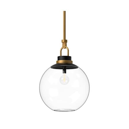 Alora Lighting Copperfield 16" Wide Pendant with Clear Glass Shade Aged Gold