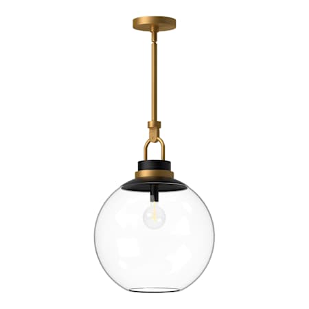 Alora Lighting Copperfield 16" Wide Pendant with Clear Glass Shade Aged Gold