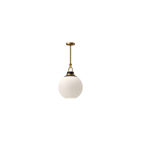 Alora Lighting Copperfield 16" Wide Pendant with Opal Glass Shade Aged Gold