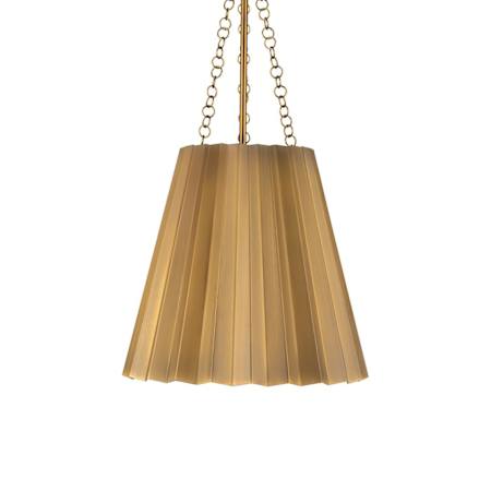 Alora Lighting Plisse 12" Wide Pendant Aged Gold