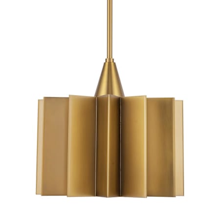 Alora Lighting Plisse 12" Wide Pendant Aged Gold