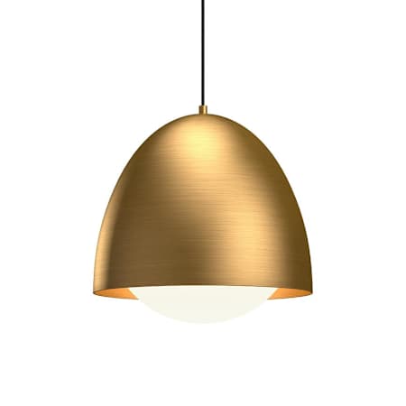 Alora Lighting Kenji 16" Wide Pendant with Opal Glass Shade Aged Gold