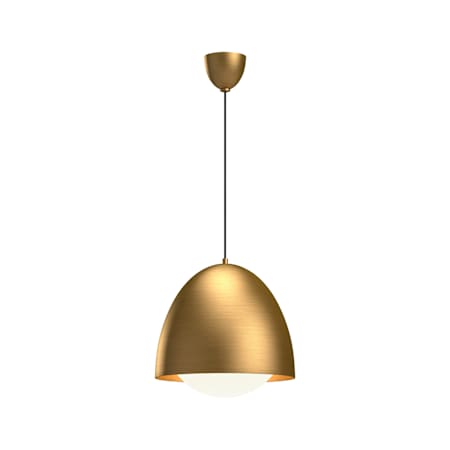 Alora Lighting Kenji 16" Wide Pendant with Opal Glass Shade Aged Gold