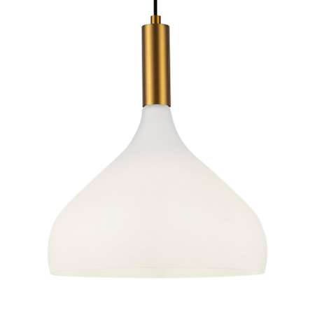 Alora Lighting Belleview 12" Wide Pendant Aged Brass / Opal Glass