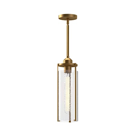 Alora Lighting Belmont 6" Wide Mini Pendant with Clear Water Glass Shade Aged Gold