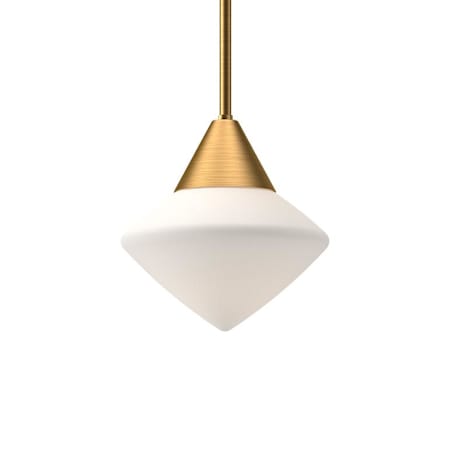 Alora Lighting Nora 8" Wide Mini Pendant with Opal Glass Shade Aged Gold