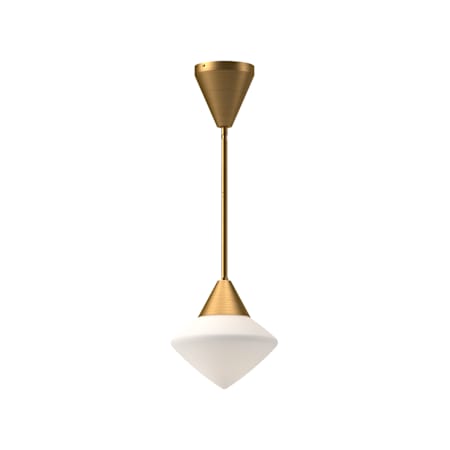 Alora Lighting Nora 8" Wide Mini Pendant with Opal Glass Shade Aged Gold