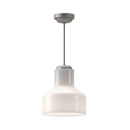 Alora Lighting Westlake 11" Wide Pendant with Glossy Opal Glass Shade Brushed Nickel