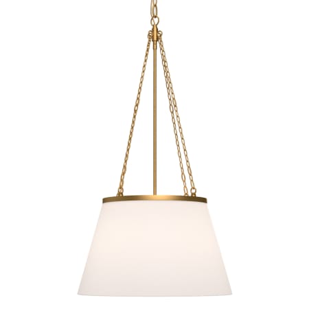 Alora Lighting Speakeasy 18" Wide Pendant with Linen Shade Aged Gold