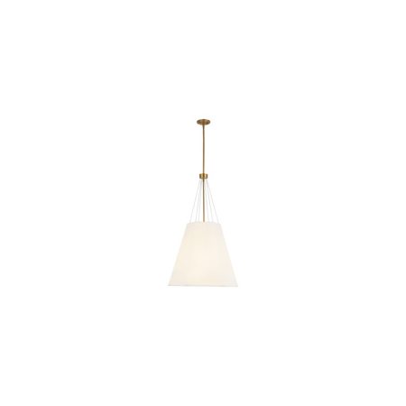 Alora Lighting Manila 3 Light 23" Wide Pendant with Linen Shade Aged Gold