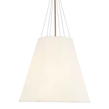 Alora Lighting Manila 3 Light 23" Wide Pendant with Linen Shade Aged Gold