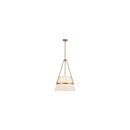 Alora Lighting Oliver 18" Wide Pendant with Linen Shade Aged Gold
