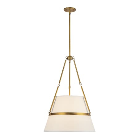 Alora Lighting Oliver 18" Wide Pendant with Linen Shade Aged Gold