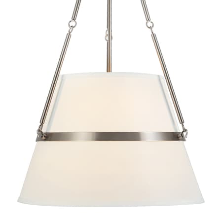 Alora Lighting Oliver 18" Wide Pendant Brushed Nickel / White Linen