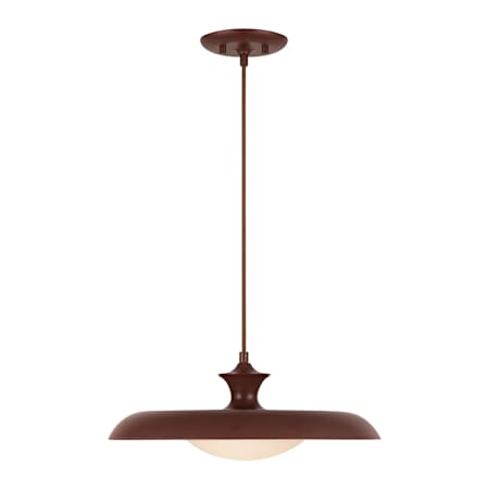 Alora Lighting Minori 16" Wide Pendant with Metal and Opal Glass Shades Burgundy