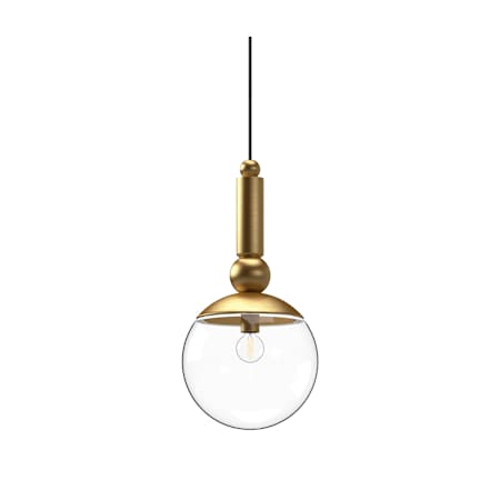 Alora Lighting Delilah 10" Wide Mini Pendant with Clear Glass Shade Brushed Gold