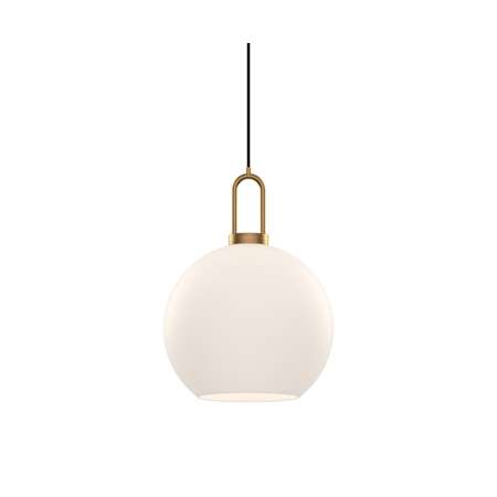 Alora Lighting Soji 10" Wide Mini Pendant with Frosted Glass Shade Aged Gold