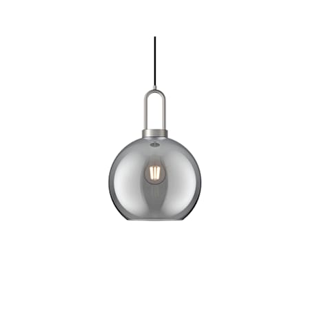 Alora Lighting Soji 10" Wide Mini Pendant with Smoked Glass Shade Brushed Nickel