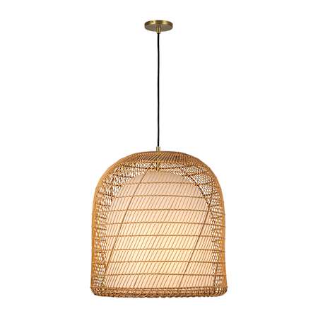 Alora Lighting Bondi 20" Wide Pendant Brushed Gold / Opal Glass