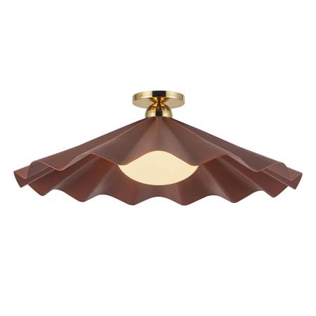 Alora Lighting Furrow 25" Wide Semi-Flush Ceiling Fixture Burgundy