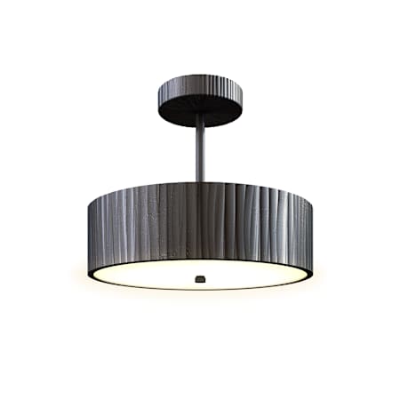 Alora Lighting Kensington 2 Light 12" Wide Semi-Flush Drum Ceiling Fixture Urban Bronze