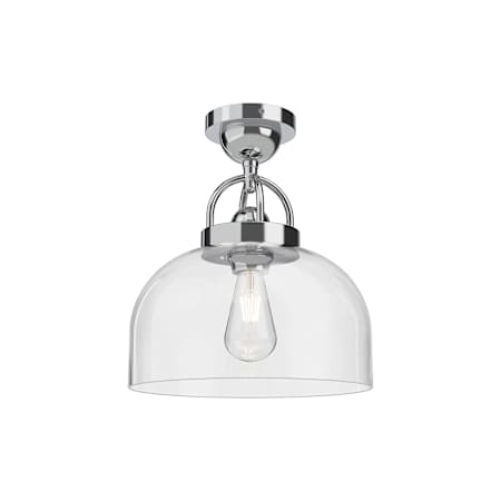 Alora Lighting Lancaster 12" Wide Semi-flush Ceiling Fixture Chrome