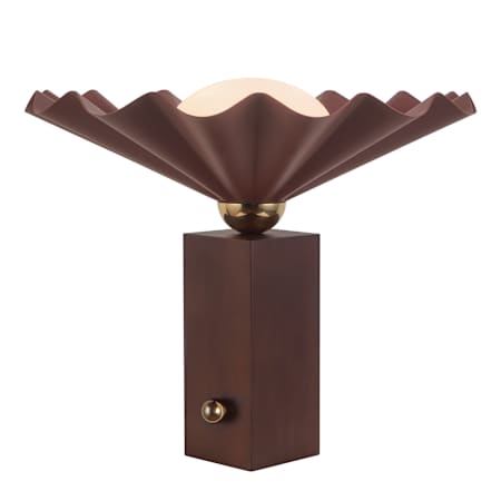 Alora Lighting Furrow 14" Tall Accent Table Lamp Burgundy