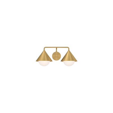 Alora Lighting Remy 2 Light 18" Wide Vanity Light Brushed Gold / Opal Glass