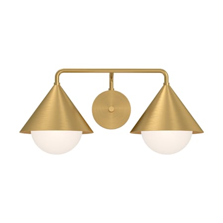 Alora Lighting Remy 2 Light 18" Wide Vanity Light Brushed Gold / Opal Glass