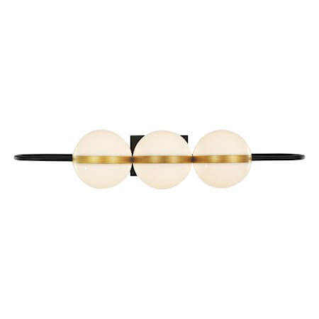 Alora Lighting Tagliato 13" Wide Vanity Light Matte Black / Brushed Gold