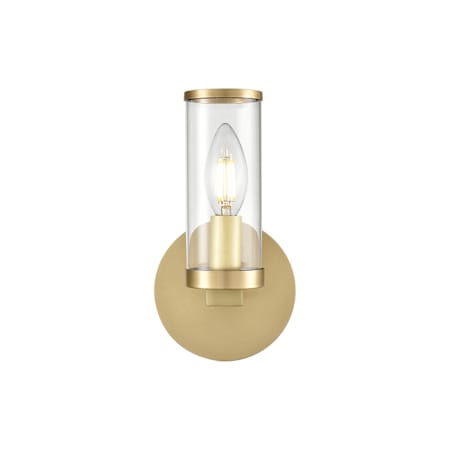 Alora Lighting Revolve 9" Tall Bathroom Sconce Natural Brass