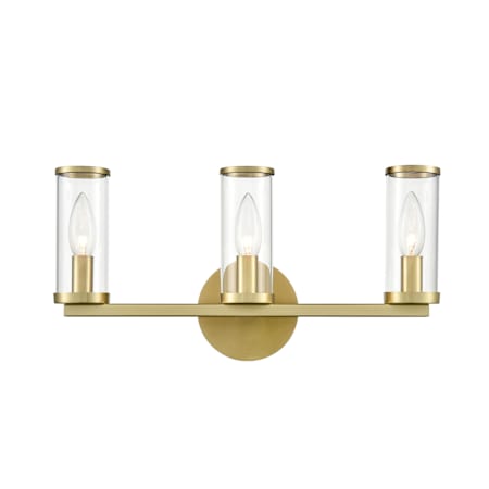 Alora Lighting Revolve 3 Light 18" Wide Bathroom Vanity Light Natural Brass