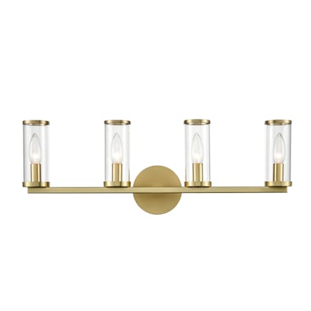 Alora Lighting Revolve 4 Light 25" Wide Bathroom Vanity Light Natural Brass